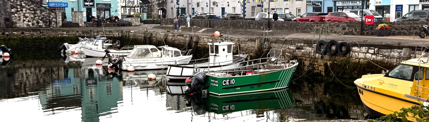 Carnlough Harbour stop with Odyssey Coach Tours
