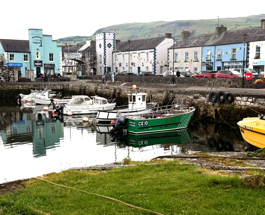 Carnlough Harbour stop with Odyssey Coach Tours